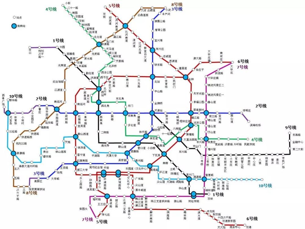 天津地铁12号线最新线路图